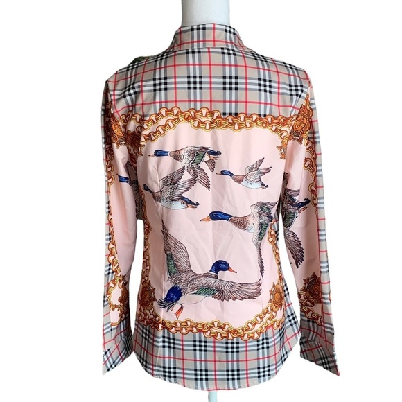 Diandian Didi Multicolored Long Sleeve Button Down Blouse Size Large - Picture 3 of 17